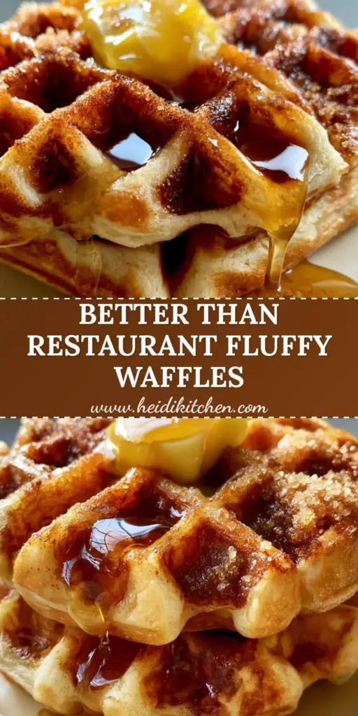 Cinnamon Brown Sugar Waffles with a Dark Amber Swirl 4 Close-up of two thick Belgian cinnamon brown sugar waffles with a melting butter pat and maple syrup drip.