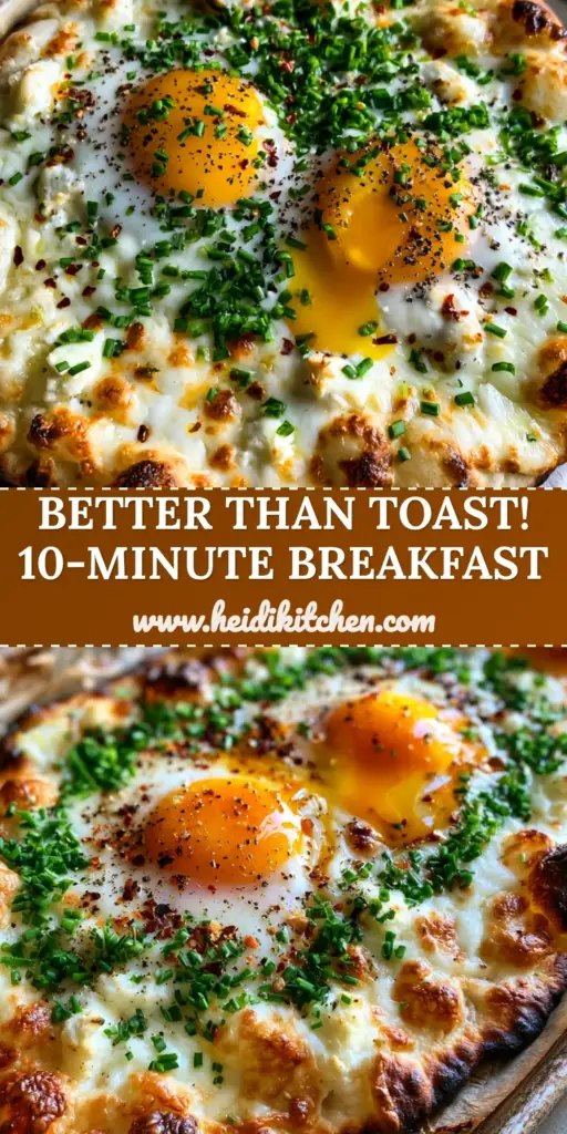Breakfast Flatbread with Jammy Eggs and Bubbly Mozzarella 4 A close-up shot of a breakfast flatbread with oozing orange jammy eggs, melted mozzarella, and fresh chives on a rustic sheet pan.