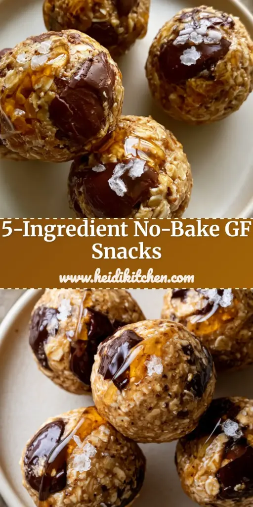 Gluten-free snack recipes: No-Bake Almond Butter and Dark Chocolate Oat Bites 4 A stack of no-bake almond butter and chocolate energy bites on a white plate. (gluten-free snack recipes)