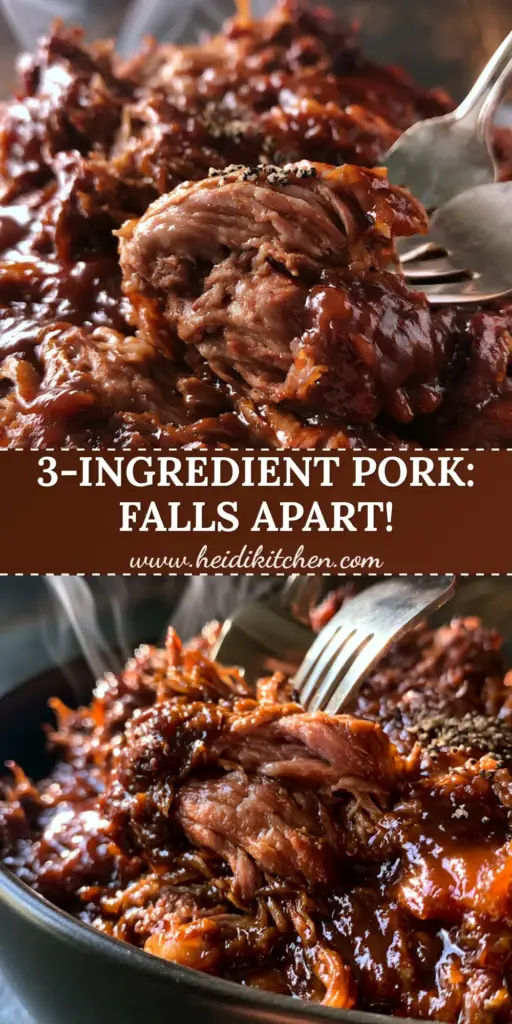 Root Beer Pork: The Ultimate Ultra-Succulent Shredded Shoulder 4 A pile of shredded root beer pork shoulder with a glistening mahogany glaze in a matte black bowl with silver forks.