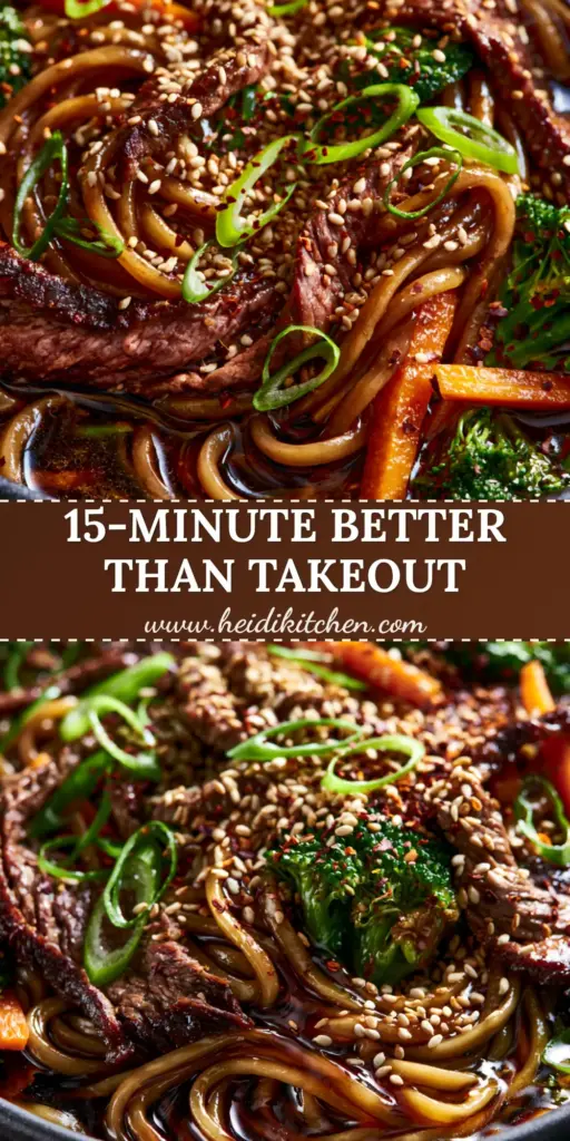 Asian Dinner Recipes: Master the Art of Caramelized Beef Lo Mein 4 A steaming bowl of beef lo mein with glossy noodles and caramelized flank steak. (Asian dinner recipes)