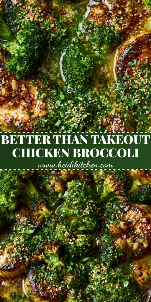 Chicken and Broccoli Recipe with Shimmering Garlic Butter and Charred Florets 4 A rustic black cast iron skillet containing seared chicken breast and emerald broccoli in a garlic butter sauce. (Chicken and broccoli recipe)