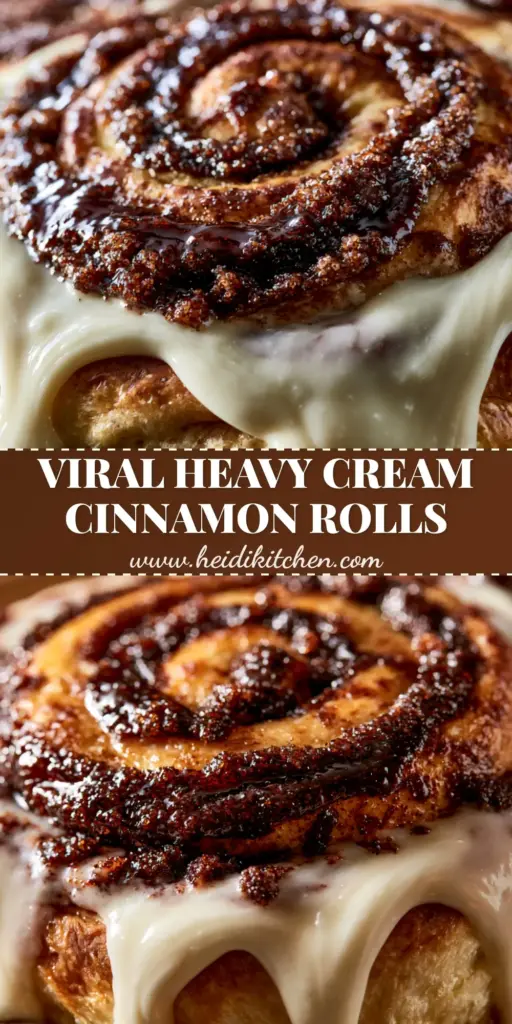 A rustic dish filled with oversized, pillowy rolls from this cinnamon roll recipe, featuring dark brown sugar spirals and thick cream cheese icing.
