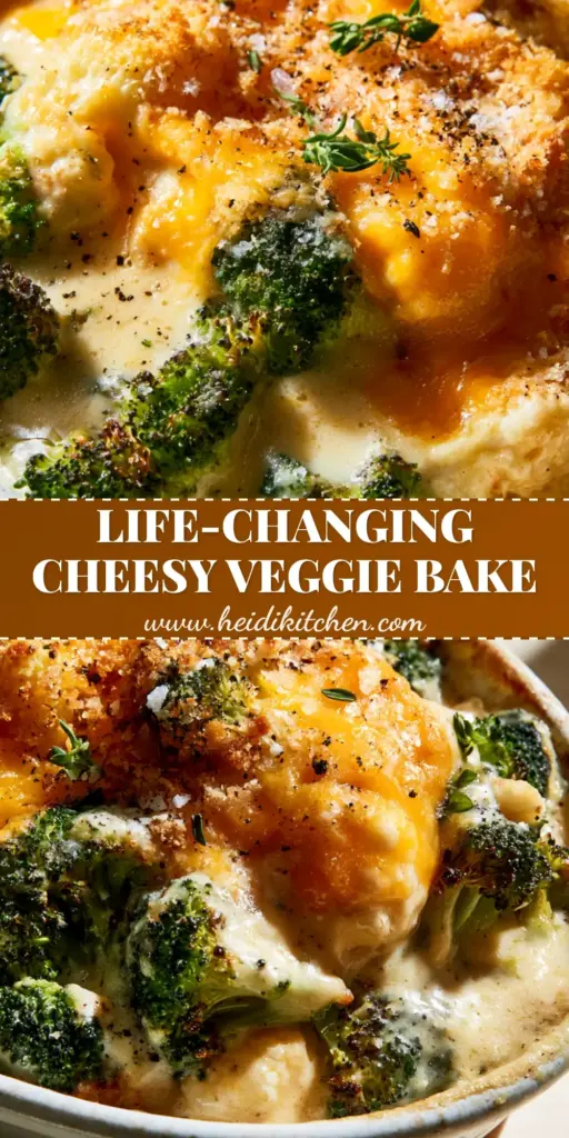 Vegetable Casserole with Charred Broccoli and White Cheddar Mornay 3 A bubbling, cheesy vegetable casserole with charred broccoli, cauliflower, and a toasted panko crust in a white ceramic dish.